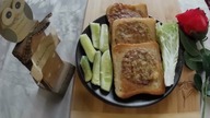 Super smaczny przepis na rodzinne śniadanie chleb tost i jajko .  Double Egg Cheese Toast Bread