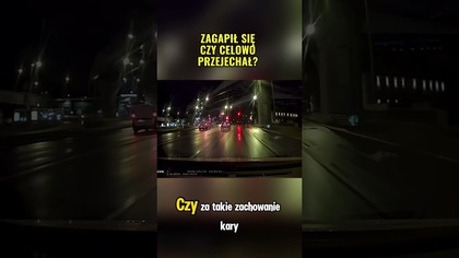 Czerwone światło a ktoś wciąż wciska gaz.  Ile warte jest cudze życie?#droga #bezpieczeństwo #stop