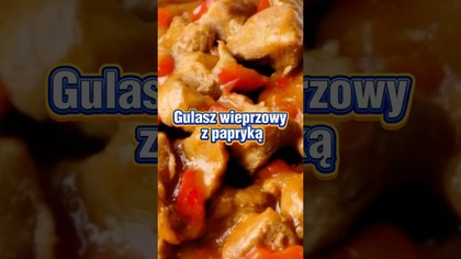 Gulasz wieprzowy z papryką i przecierem pomidorowym #shorts #gulasz #sos #obiad #mięso #przepis