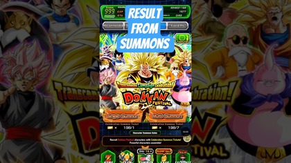 RESULT OF 28 MULTI SUMMONS 196 TICKET DBZ DOKKAN BATTLE