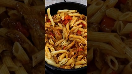 Obłędny makaron z kurczakiem w kilka chwil! #shorts #recipe