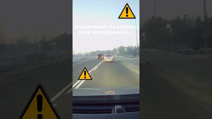 Wyprzedzanie na przejściu dla pieszych oraz skrzyżowaniu #shorts #rikordwidjo