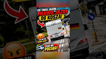 Niemiecki turysta kamperem po Polsce.  Taka jazda to przesada?  #polskiekierowcy #kamper #droga