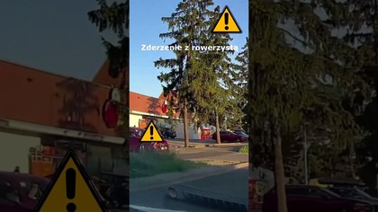 Zderzenie z rowerzystą #shorts #rikordwidjo