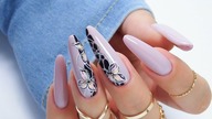 elegance spring flowers nails art tutorial / Elisium Nails