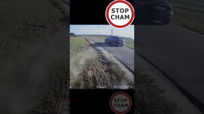 Zjechał na przeciwny pas ruchu i zepchnął kierowce w Pole...  #stopcham