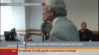 Sędzia obrzucona tortem
