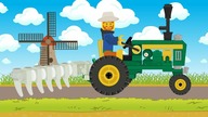 Lego Tractor For Kids | Farm work lego | Praca na farmie - cartoon animation
