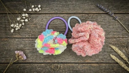 DIY: Przepiękna gumka do włosów  zrób to sam na szydełku #697