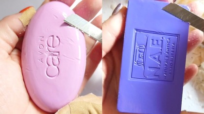 Soap Carving ASMR Relaxing Sounds no talking Satisfying ASMR Video #soapcarving #soapcuttingvideo