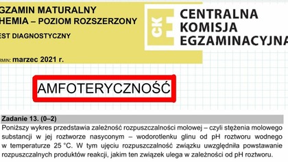 ZADANIE 13 CKE 2021 MARZEC AMFOTERYCZNOŚĆ #chemia #chemistry #cke