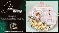 Pamiątka Pierwszej Komunii Świętej - #tutorial, krok po kroku #scrapbooking #diycrafts #diy #scrap