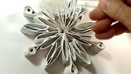 Łatwa śnieżynka na choinkę z rolek po papierze  DIY #recykling #shorts #gwiazdka #swieta #sniezynka