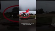 Ciężarówka wyprzedza rowerzystę prosto pod jadące auto #polskiekierowcy #dashcam #droga #stopcham