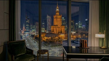 12H Heavy Rain in Warsaw City  Deep Sleep Rain Ambience