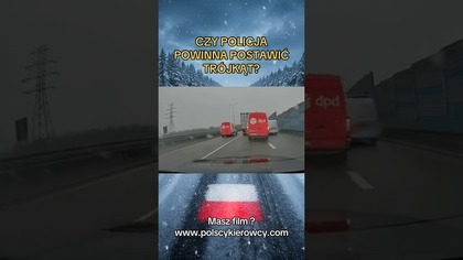 Policja bez trójkąta na bocznym pasie  Powinni to oznaczyć? #policja #droga #bezpieczenstwo