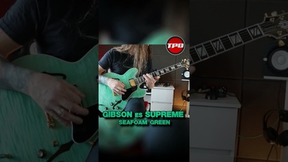 Guitar Setup - ES Supreme Seafoam Green - Tomasz Paweł Orłowski (Pszezter Studio) #shorts