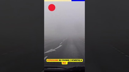 Wyprzedzanie na czołówkę z patelnia we mgle #shorts #polscykierowcy #polska #policja