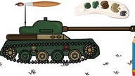 Tank & Helicopter learn to draw | Colors and Shapes | bajka Czołg i Helikopter - Rysowanie