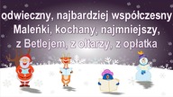 Pastorałka Biała ziemia z linią melodyczną
