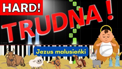  Jezus malusieńki - Piano Tutorial (TRUDNA! wersja)  NUTY W OPISIE 