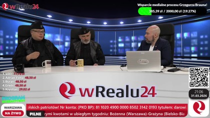 W gościach, w Realu24.  Wt.  31. 3. 2026r.  W.  Olszański, M.  Osadowski Rodacy Kamraci NPTV.pl