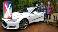 Prestiżowy Unboxing iPhone X  w Tesla Model S