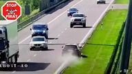 Uparta jazda pod prąd na wysokości węzła Nałęczów S17.  STOP PIRAT
