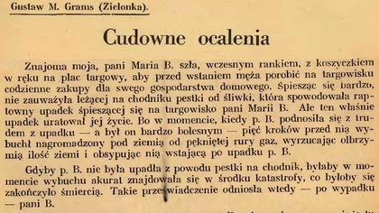 [278] Pomoc z Zaświatów, Cudowne ocalenia (1926) Gustaw M.  Grams Zielonka