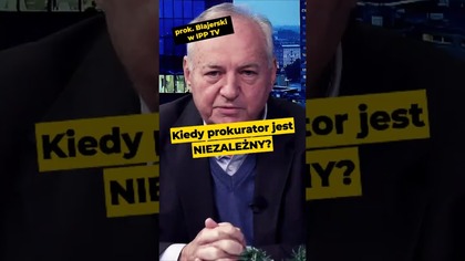 Kiedy prokurator jest niezależny? prok.  Blajerski w #IPPTVNaŻywo #Ziobro #prokuratura #polityka