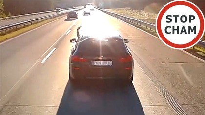 Kierowca BMW wyhamowuje ciężarówkę na autostradzie A2 #1987 Wasze Filmy