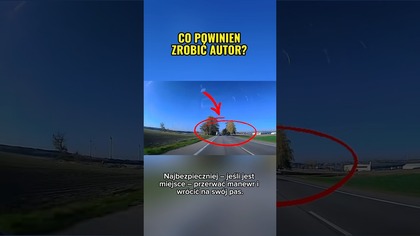 Zaczął wyprzedzać i pojawił się problem  Twoja decyzja? #ruchdrogowy