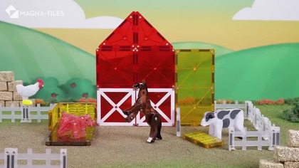 Klocki Magnetyczne Farm Animals 25 el MAGNA TILES