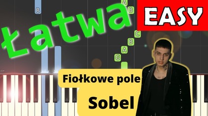 Fiołkowe pole (Sobel) - Piano Tutorial (łatwa wersja)  NUTY W OPISIE 