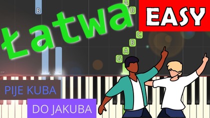  Pije Kuba do Jakuba - Piano Tutorial (łatwa wersja)  NUTY W OPISIE 