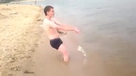 Rosjanin na plaży