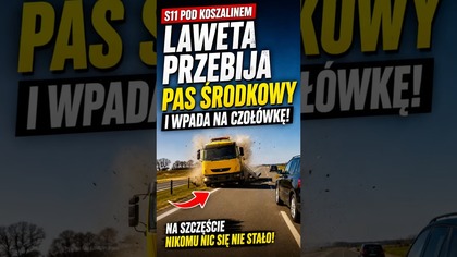 Laweta leci na czołówkę! S11 pod Koszalinem i sekundy od tragedii #wypadek #S11 #stopcham #droga
