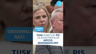 Tusk PUNKTUJE PiS za katastrofalny kryzys demograficzny #shorts