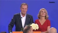 WYBORY 2011. Tusk całując: Chciałem podziękować Gosi!