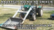 Ursus C 325 i cięcie słupów na ogrodzenie