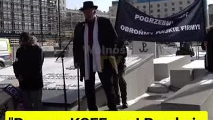 KORWIN-MIKKE NA PROTEŚCIE: PRECZ Z KSEF-EM!