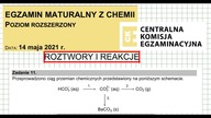 ZADANIE 11 CKE 2021 MAJ Przeprowadzono ciąg przemian chemicznych #chemia #chemistry