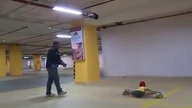 This Boy Roller-Skates Under 39 Cars