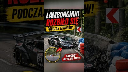 Lamborghini rozbite podczas Mistrzostw Polski! Kierowca wyszedł bez obrażeń.  #rally #lamborghini 