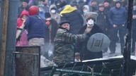 Walki z policją na Ukrainie