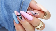 colorful swirl nails art / Elisium Nails
