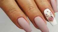 Pink Christmas bauble /Winter nails art #6 / Sunflower Gelaq
