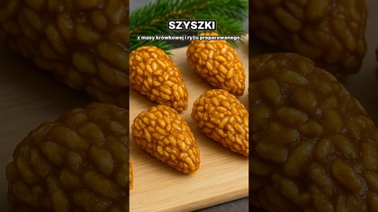 SZYSZKI z ryżu preparowanego i krówek   szybki deser bez pieczenia  #szyszki #przepis