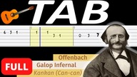  Galop/Kankan (J.  Offenbach) - melodia TAB (gitara)  TABY I NUTY W OPISIE  FULL