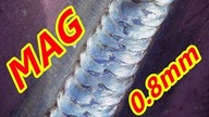 Jak spawać metodą Mag / Spoina pachwinowa techniką z dołu do góry na dwa ściegi drutem litym 0. 8mm.